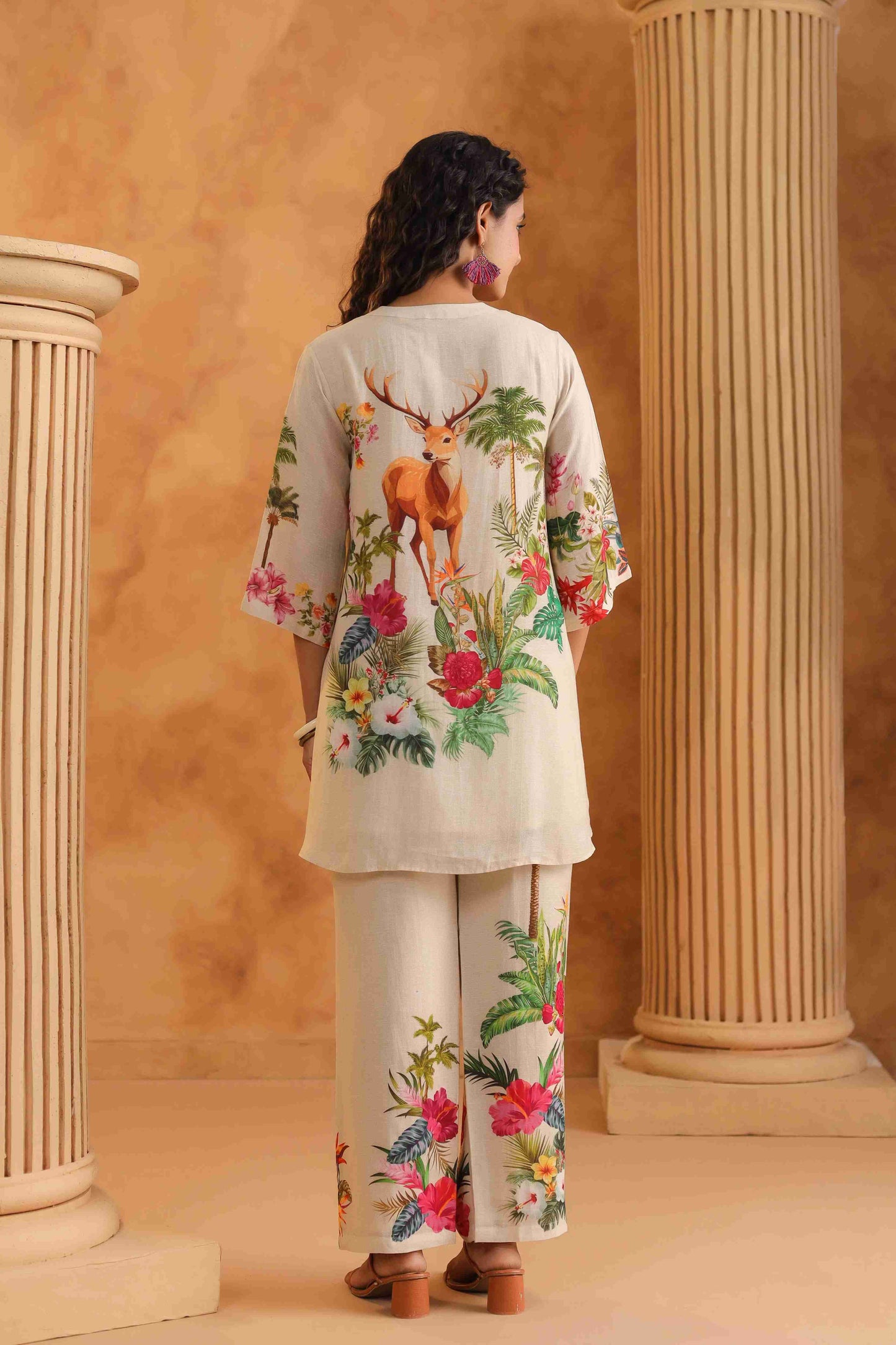 Linen Floral Co-Ord Set