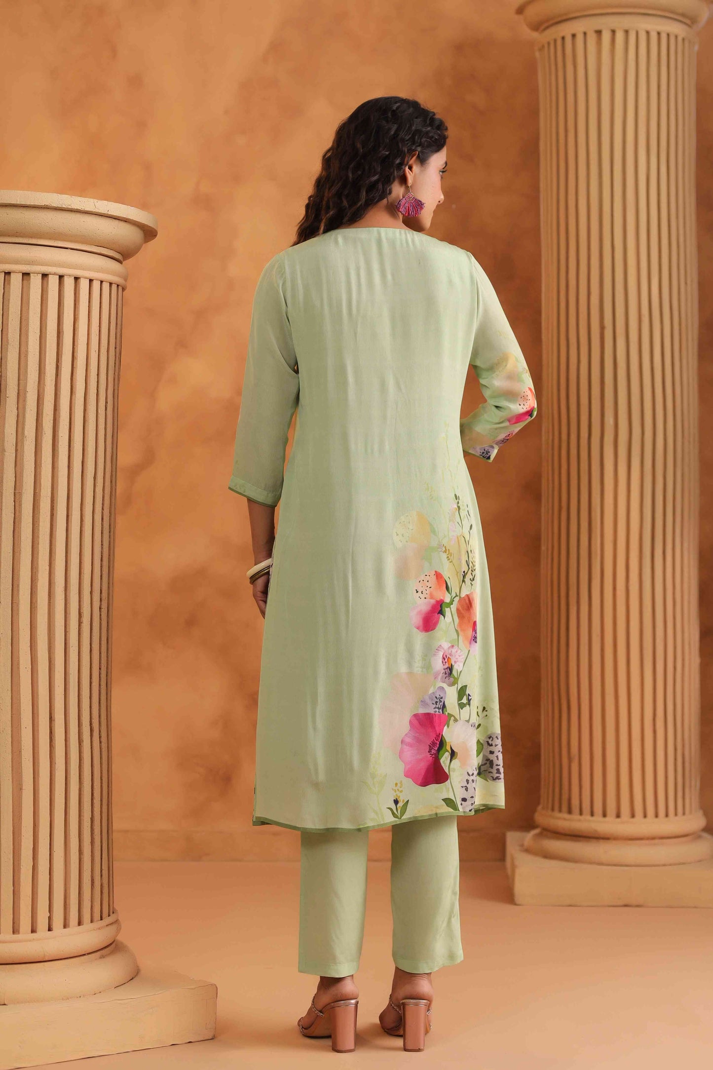 Floral Print Straight Kurti