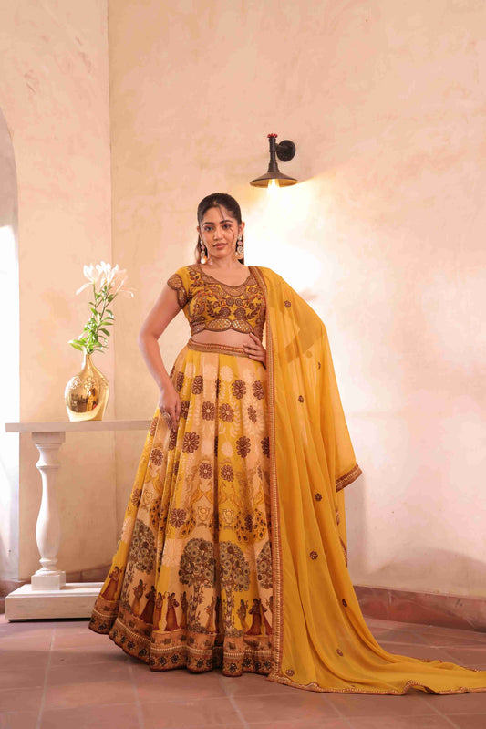 Printed Embellished Lehanga