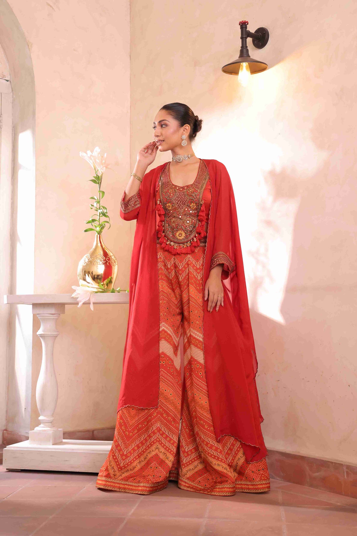 Printed Sharara With Jacket