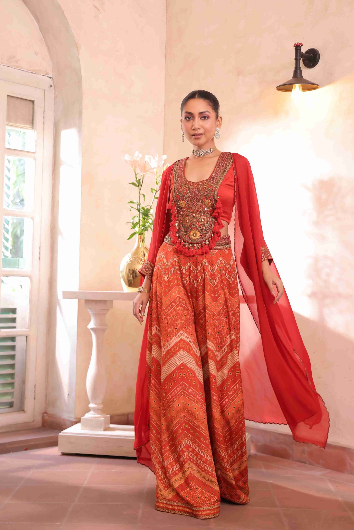 Printed Sharara With Jacket