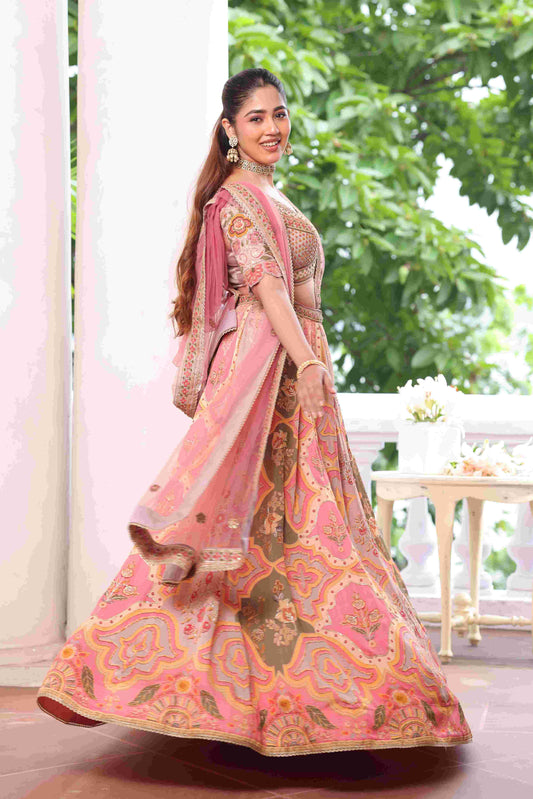 Printed Embellished Lehanga