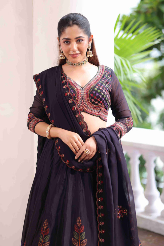 Printed Embellished Lehanga