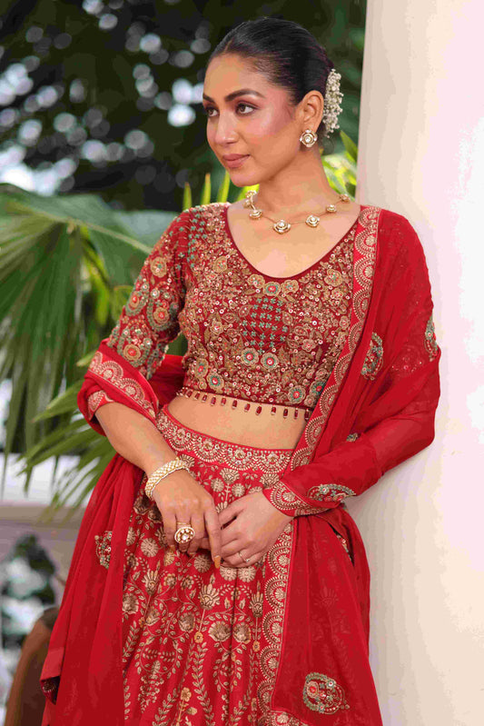 Printed Embellished Lehanga
