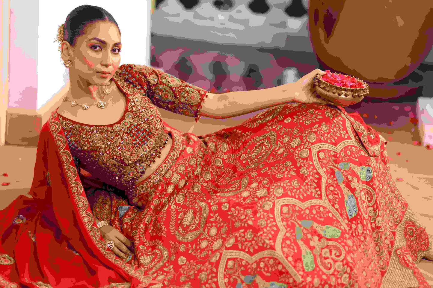 Printed Embellished Lehanga