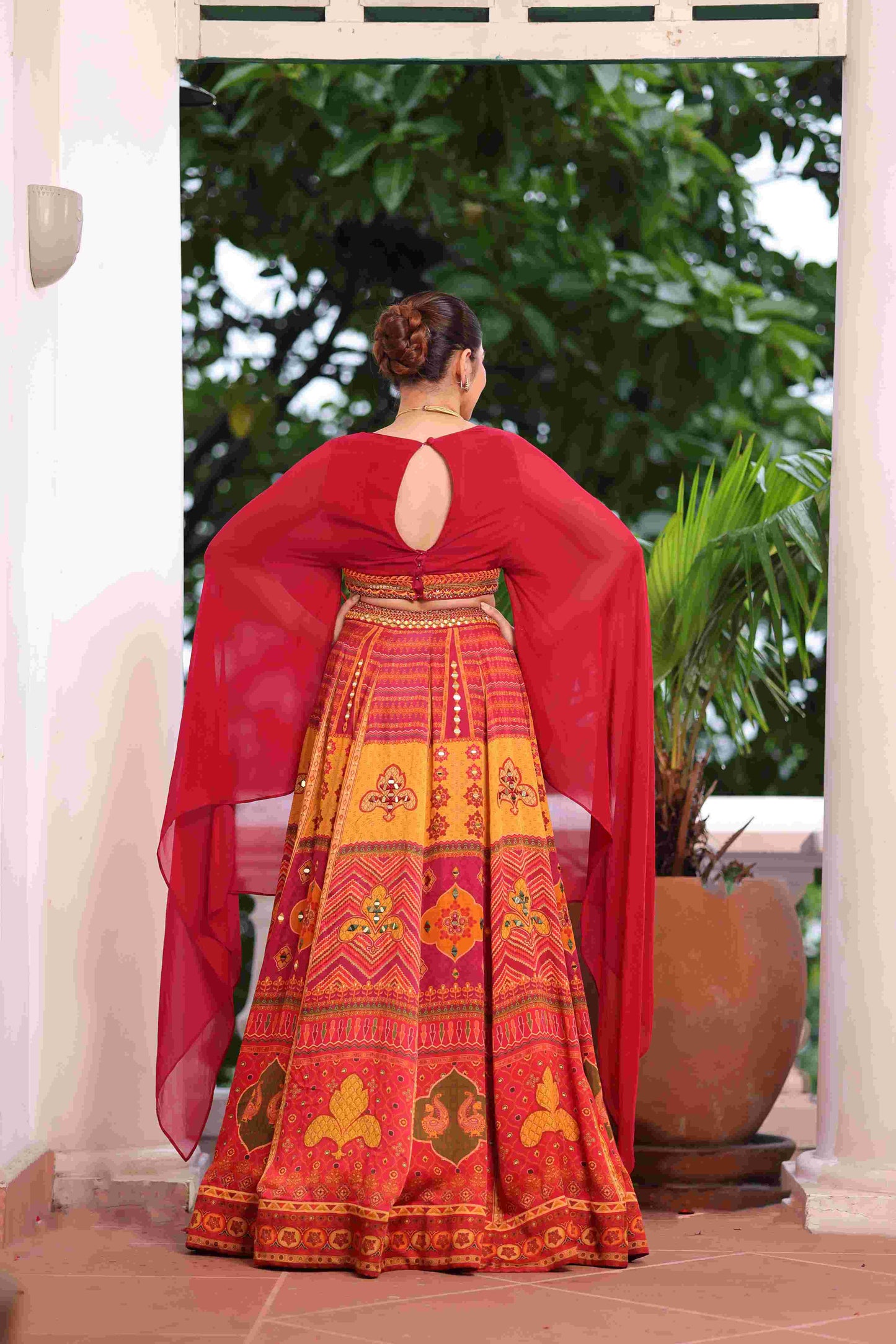 Lehanga with Flayered Blouse