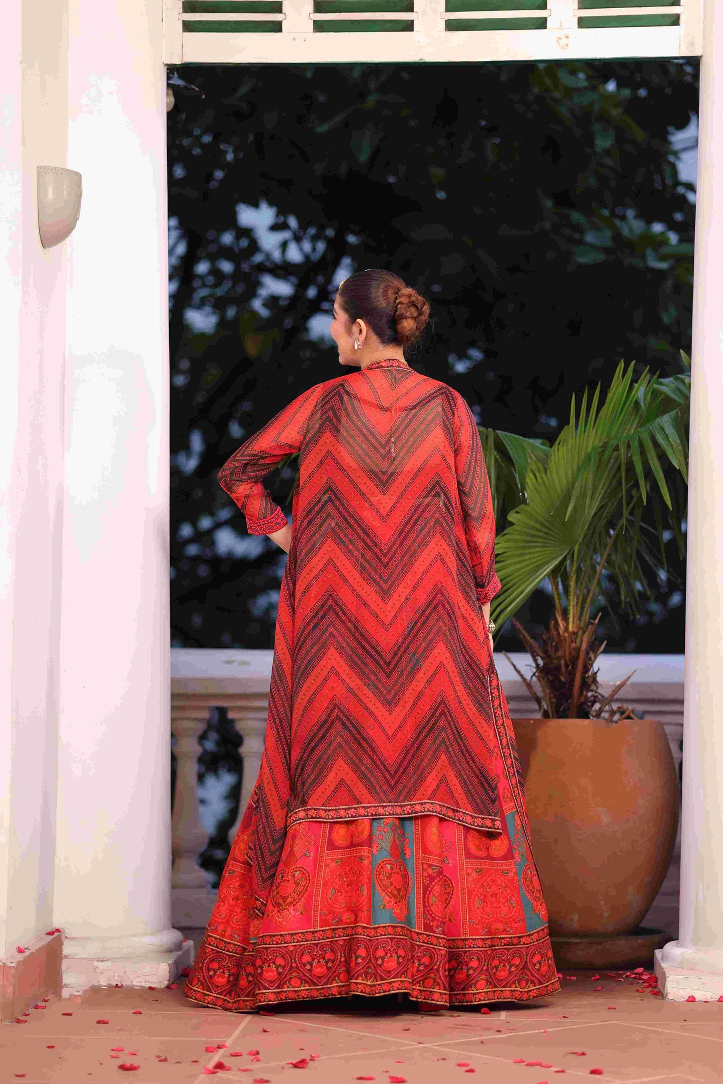 Print Lehanga Jacket Set