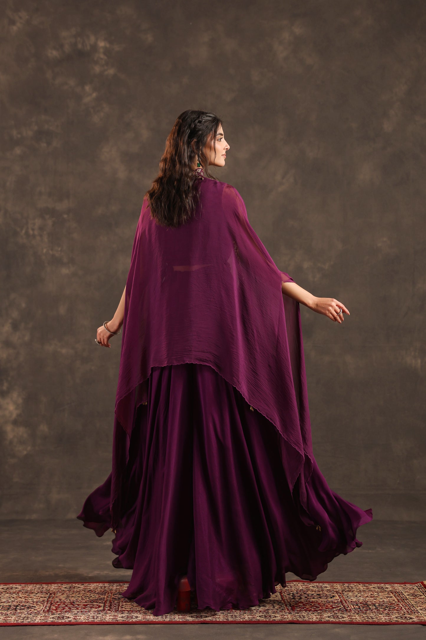 Divider Pant with Heavy Jacket Burgundy