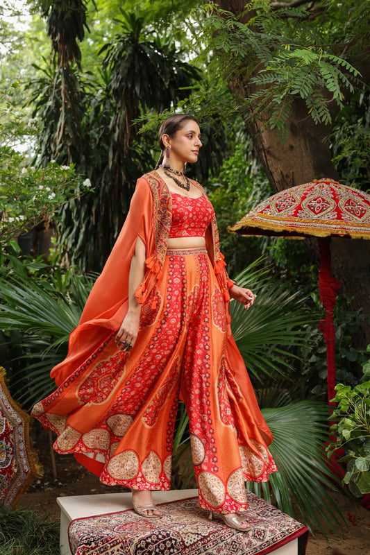 Heavy Jacket with Divider Pant and bustier