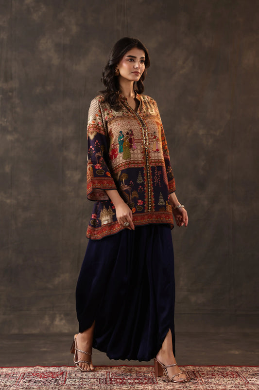 Emblished Top With Harem Pants