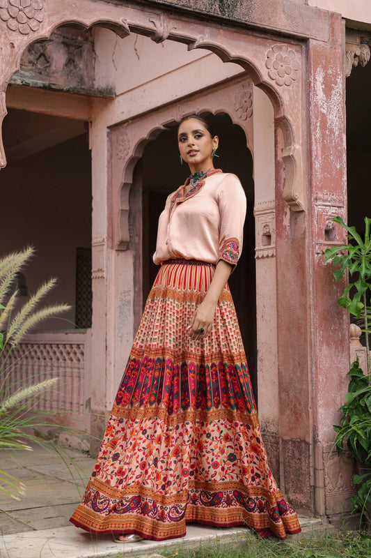 Trafitionl Lehanga with Cowl Top