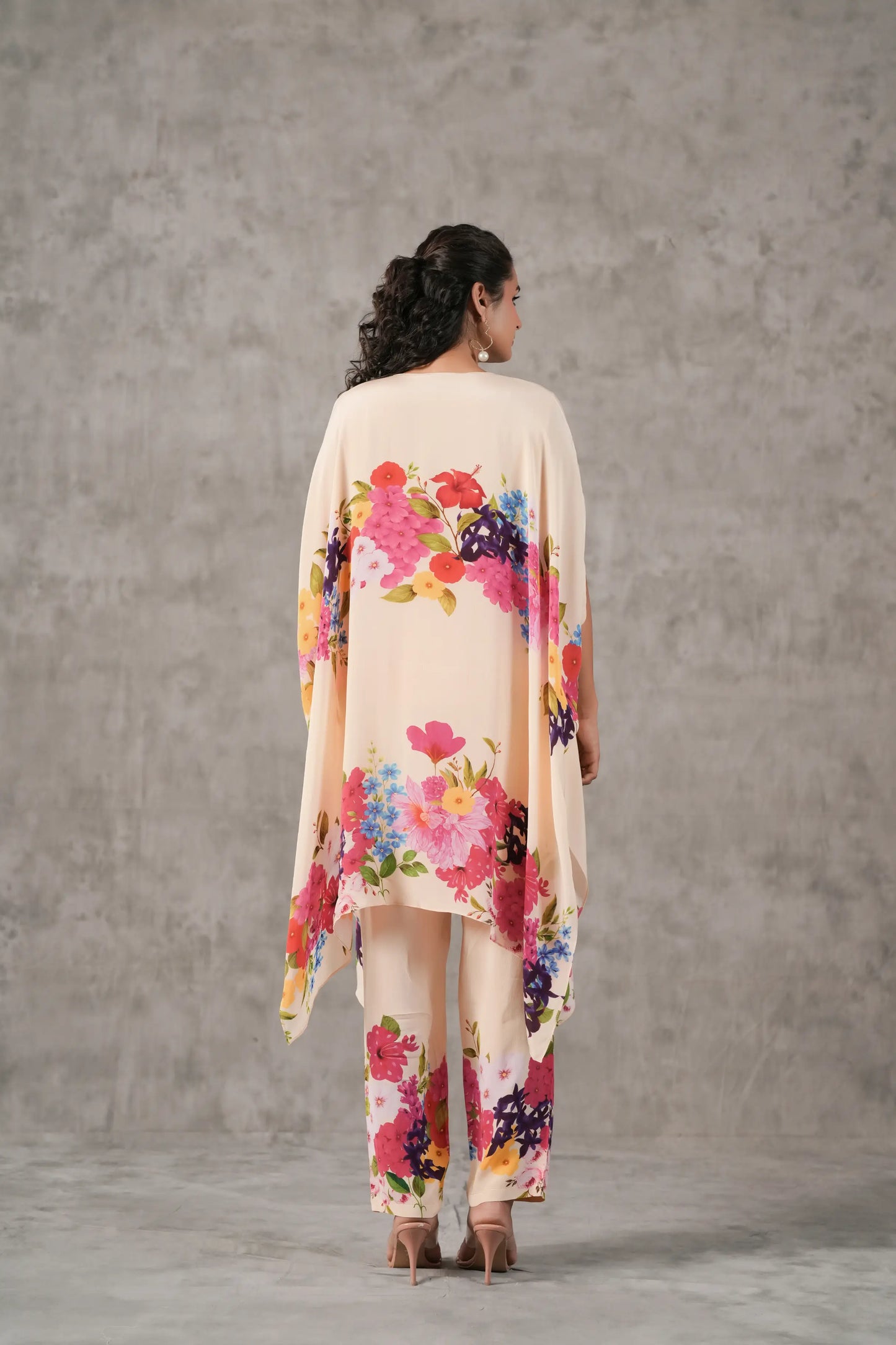 Embroidered Kaftan with Pant