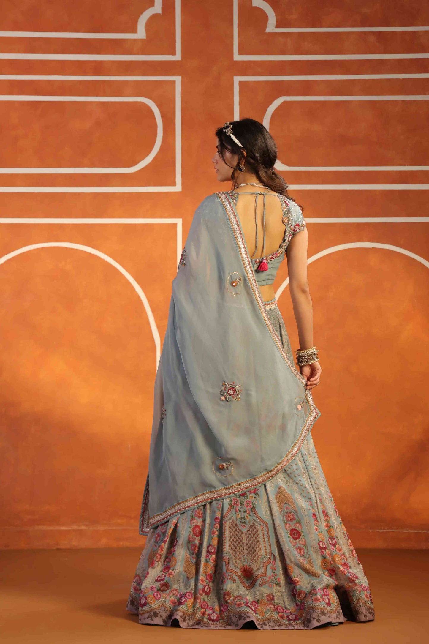 Printed Embellished Lehanga