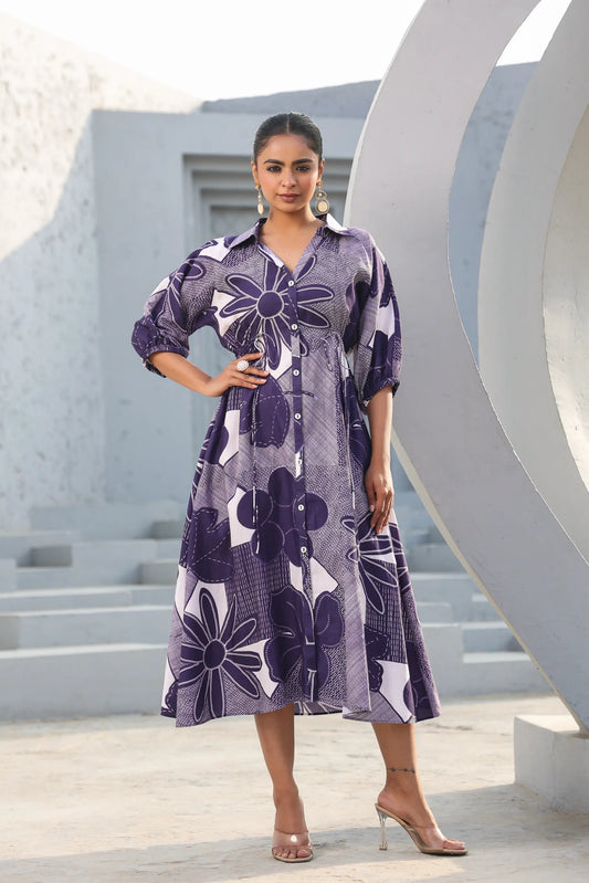Indigo Cotton Dress