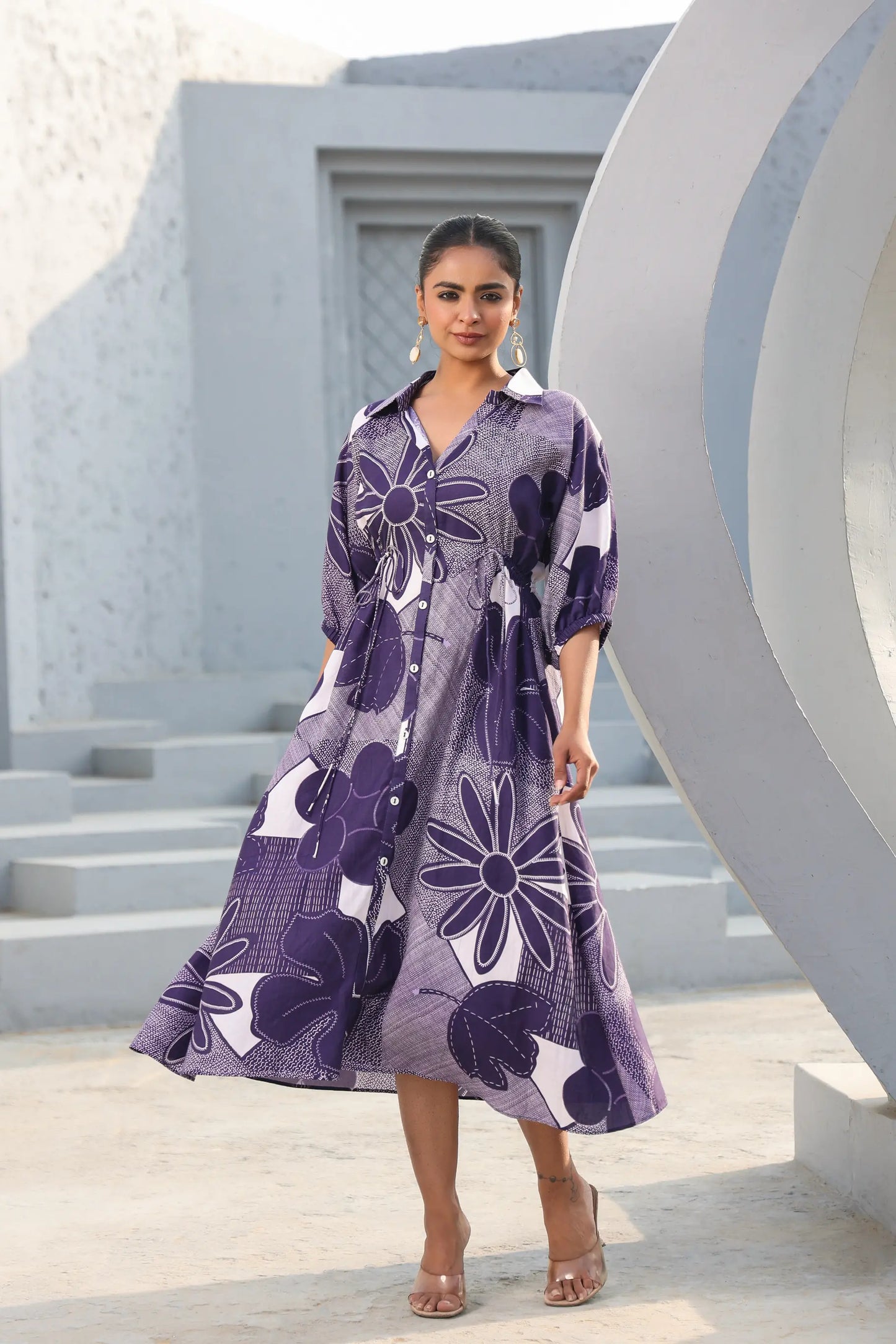 Indigo Cotton Dress