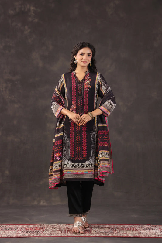 Three Piece Ethnic Kurti with highlight