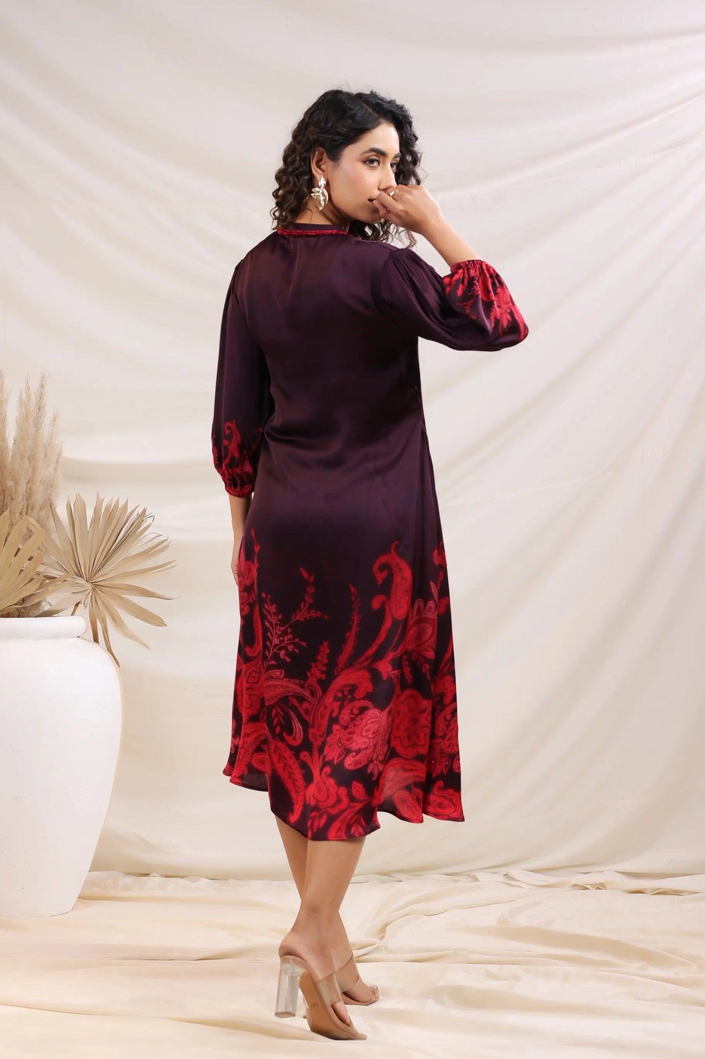 Deep Lilac Printed Kurti