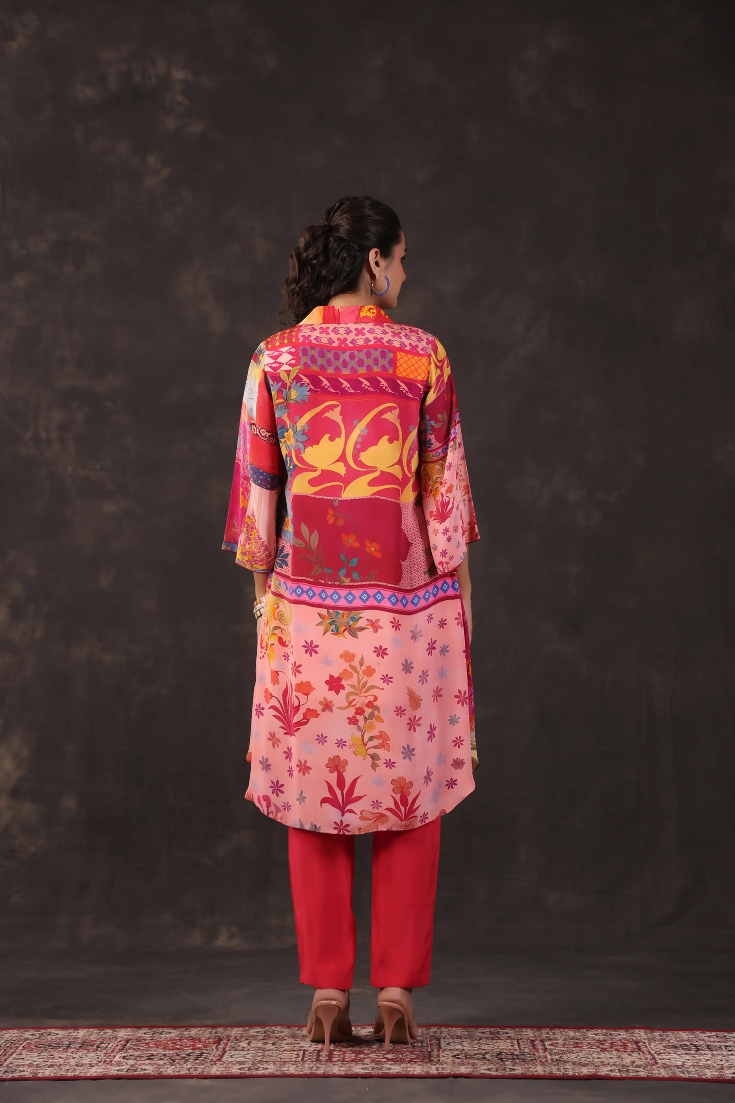 Embellished Printed Straight Kurti with Pant