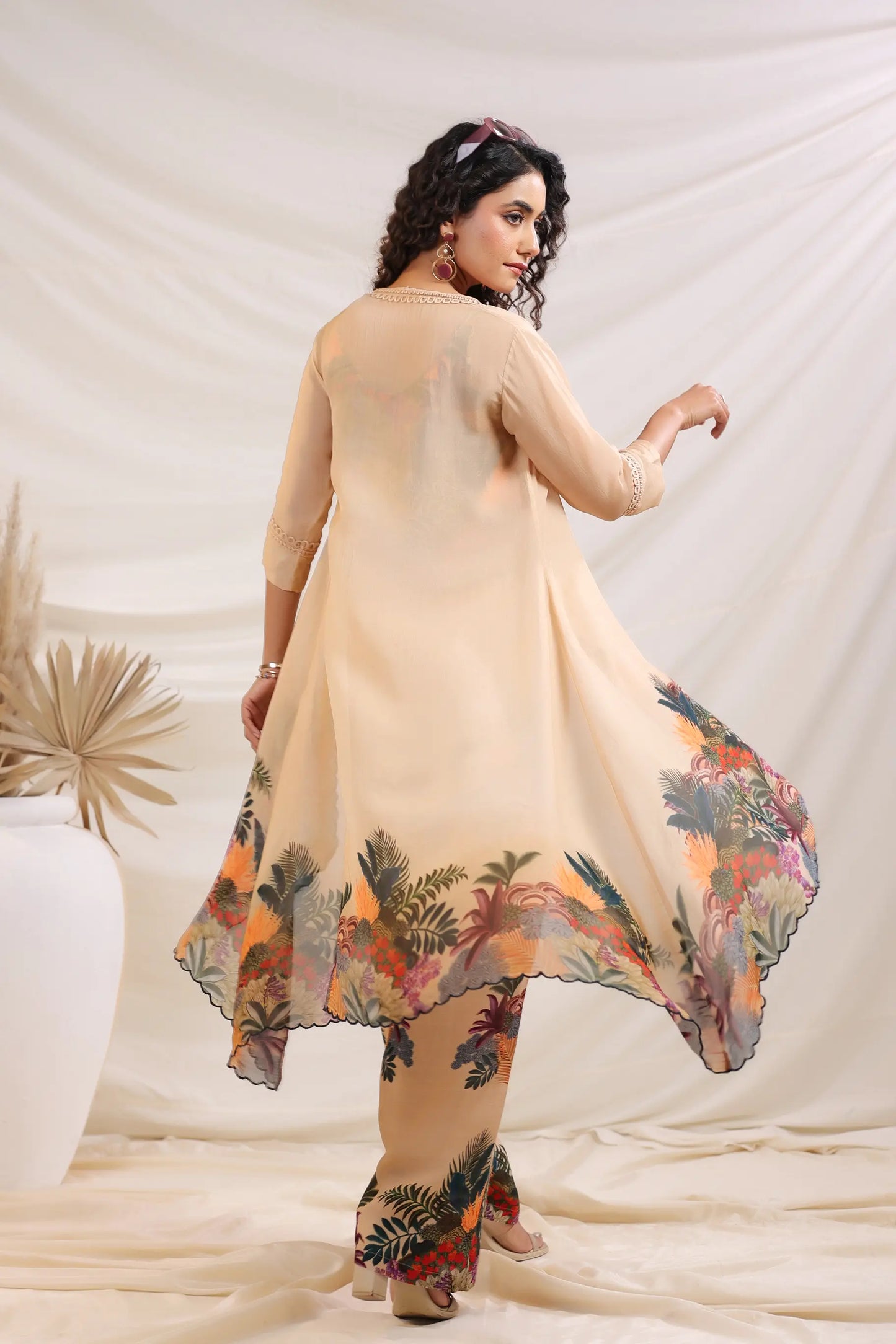 Floral Print Co-Ord Set with Printed Jacket
