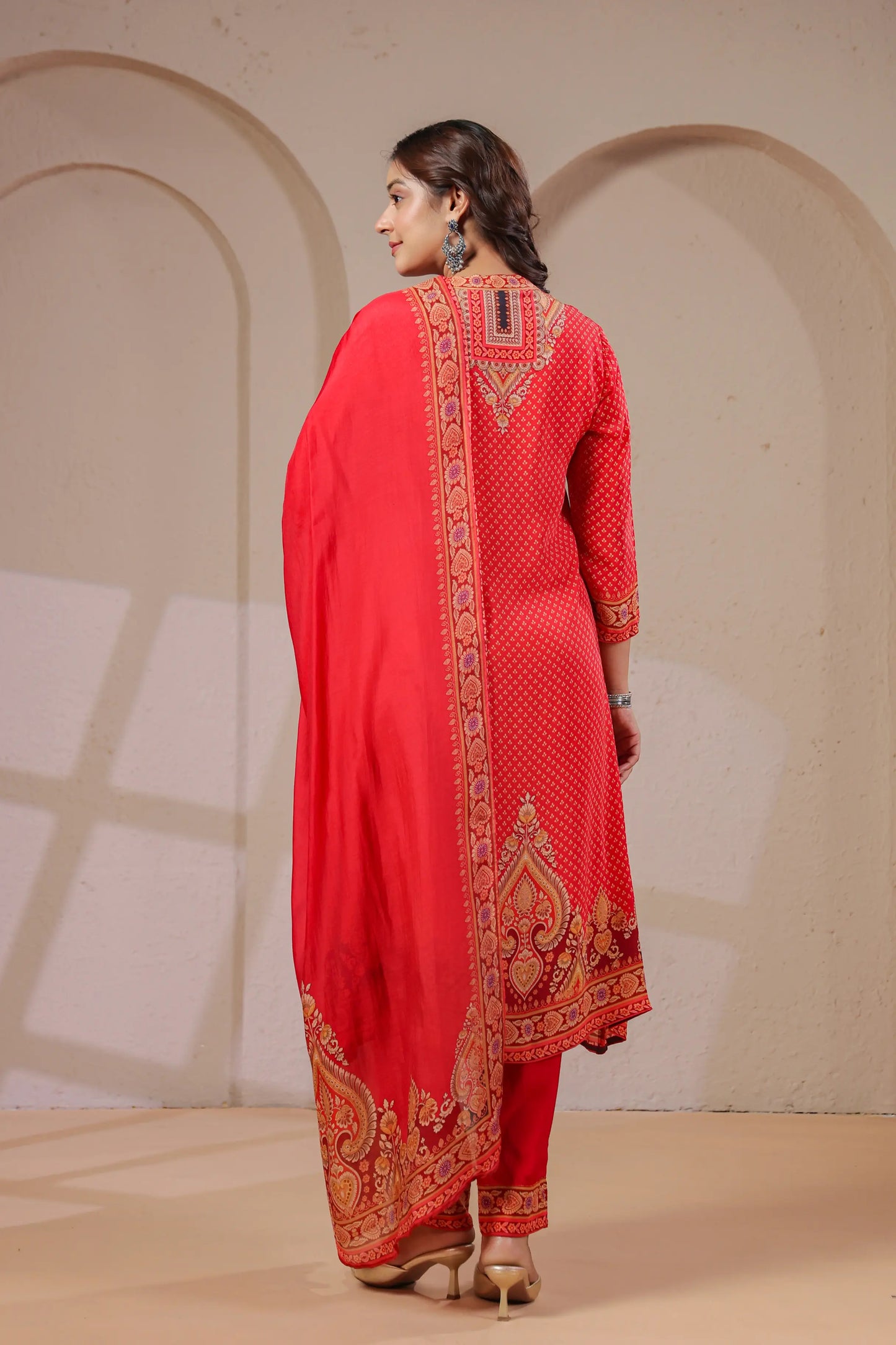 Three Piece Ethnic Kurti with highlight