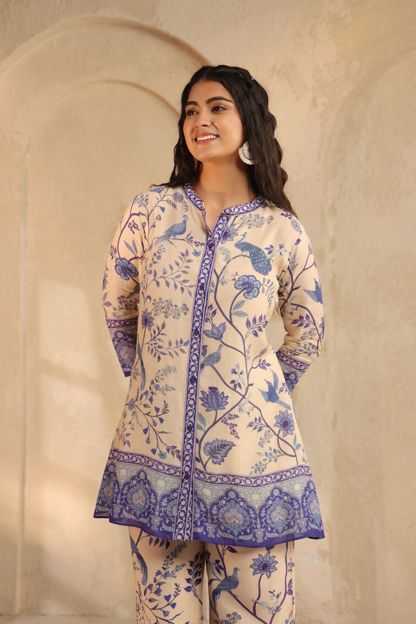 Linen Trditional Co-Ord Set