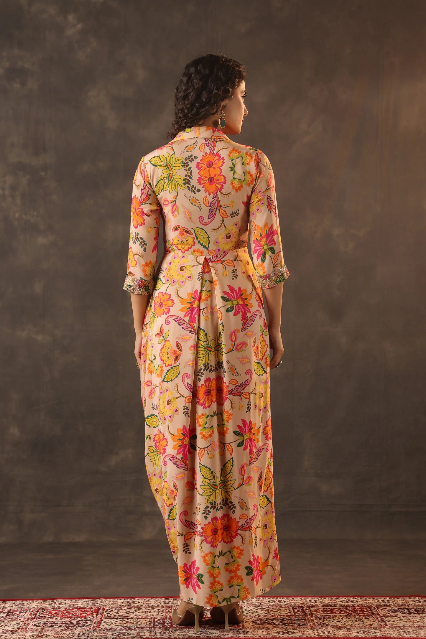 Printed Drape Dress