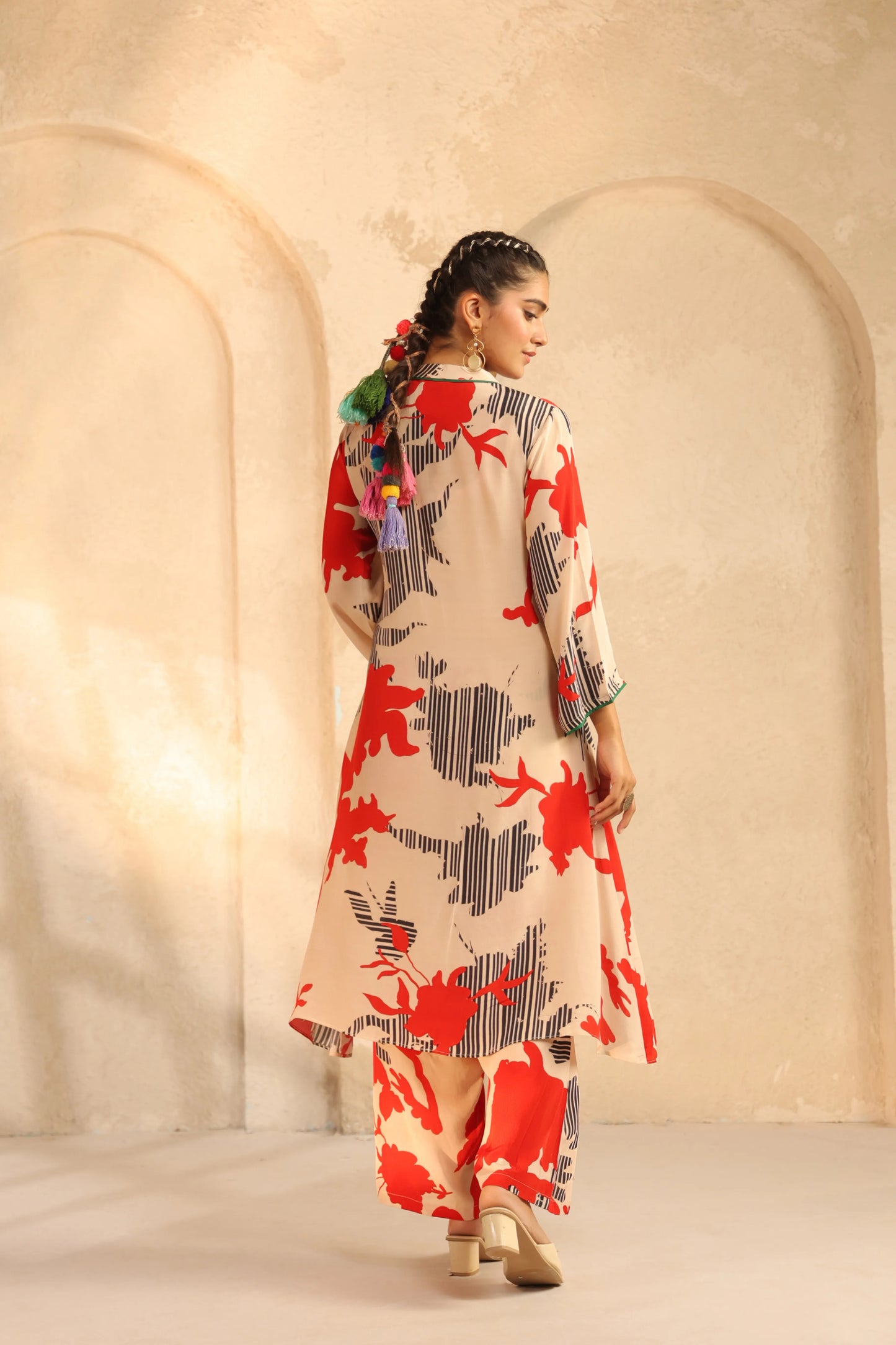 Floral Print Straight Kurti With Printed Pant