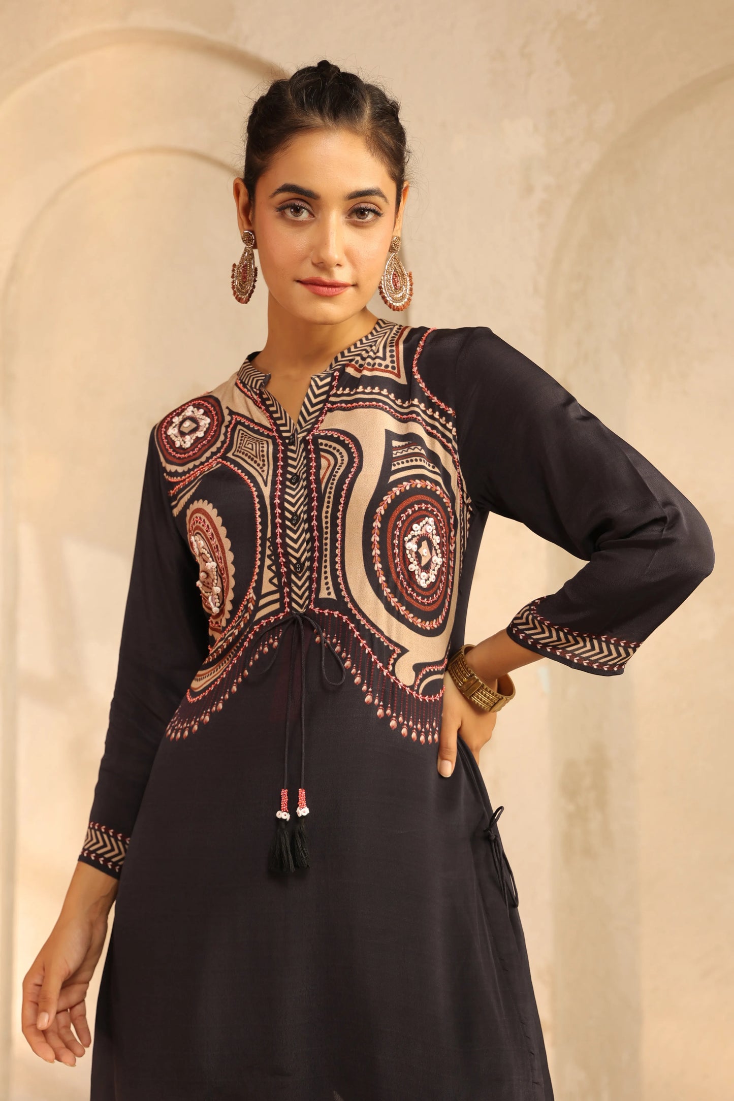 Printed Light Embellished Kurta