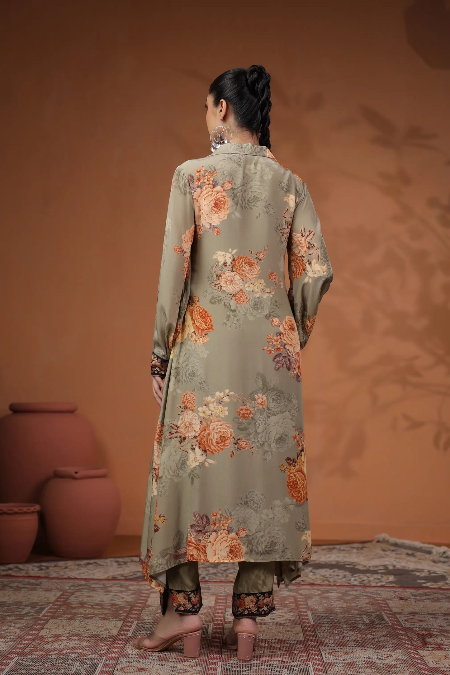 Floral Print Straight Kurti with Pant