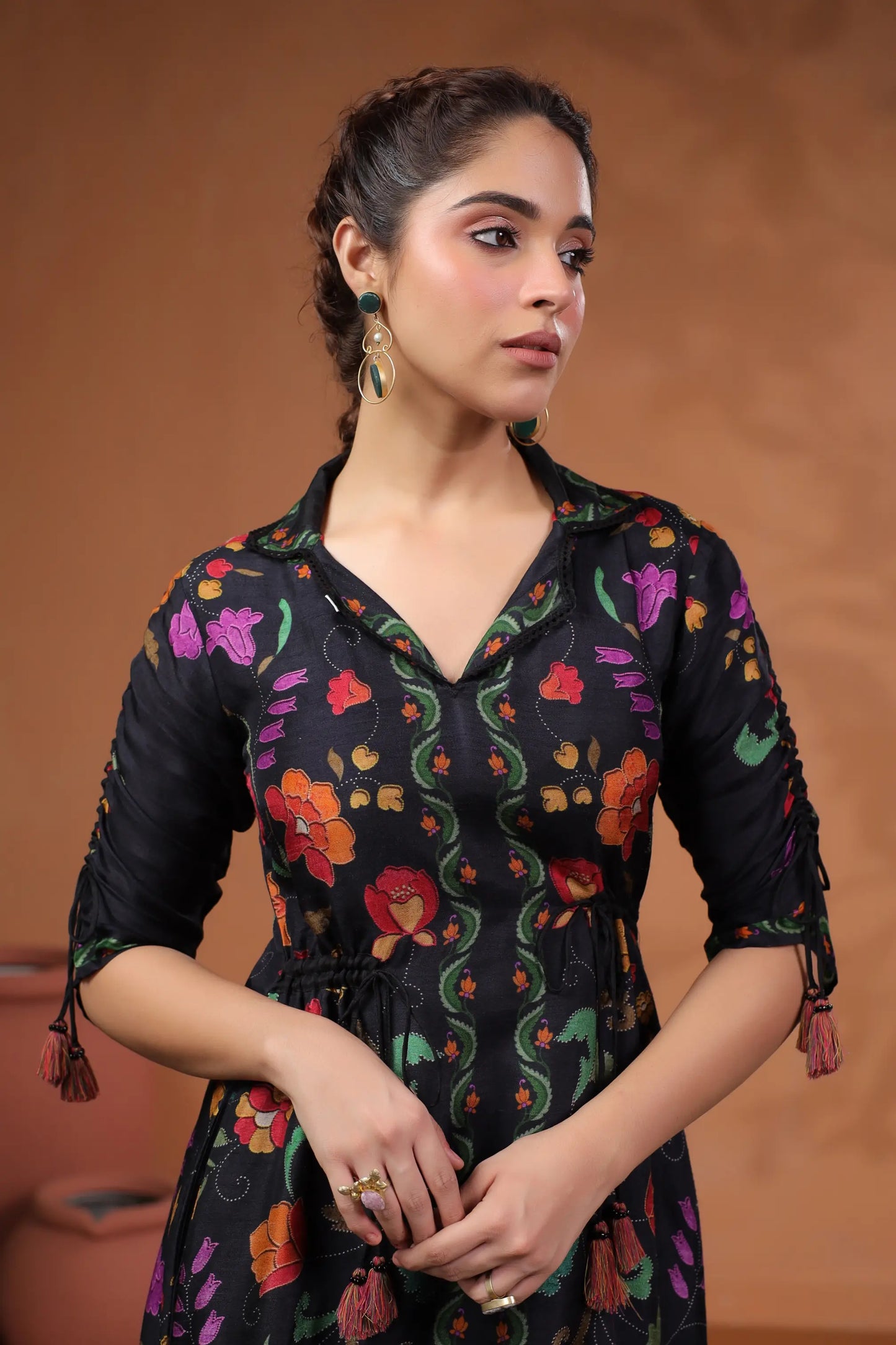 Floral Print Straight Kurti with Pant