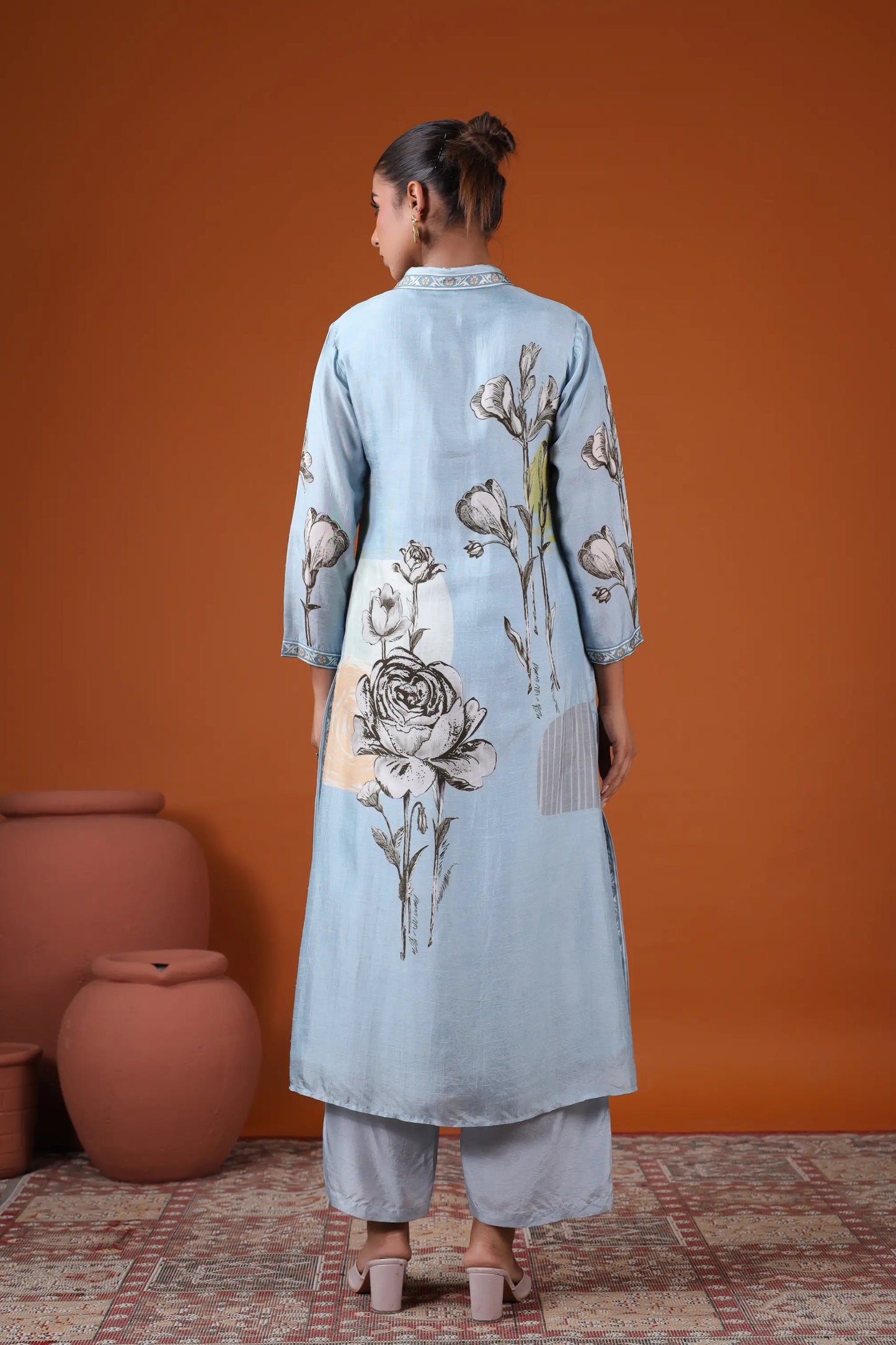 Floral Print Straight Kurti with Pant