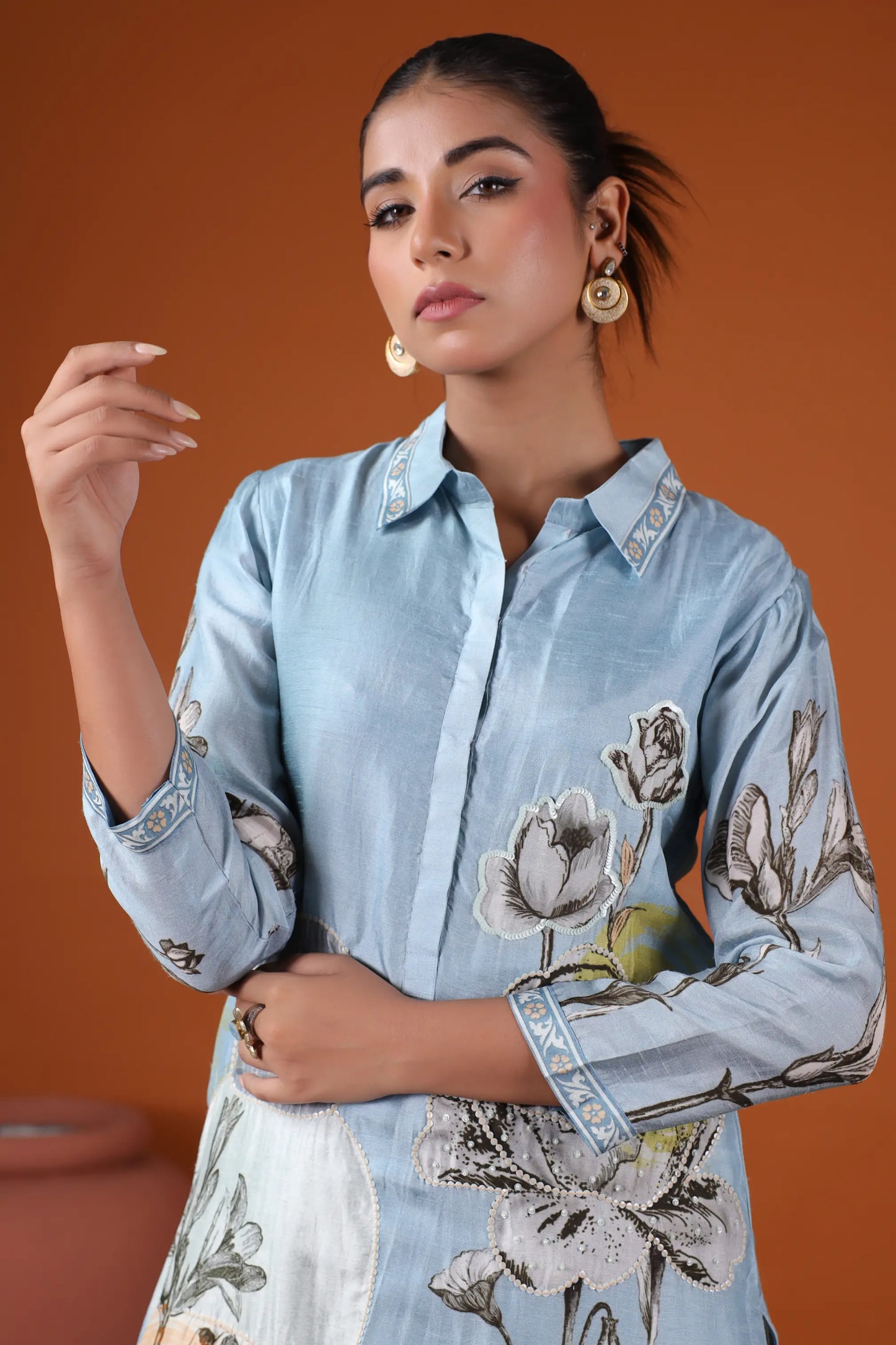 Floral Print Straight Kurti with Pant