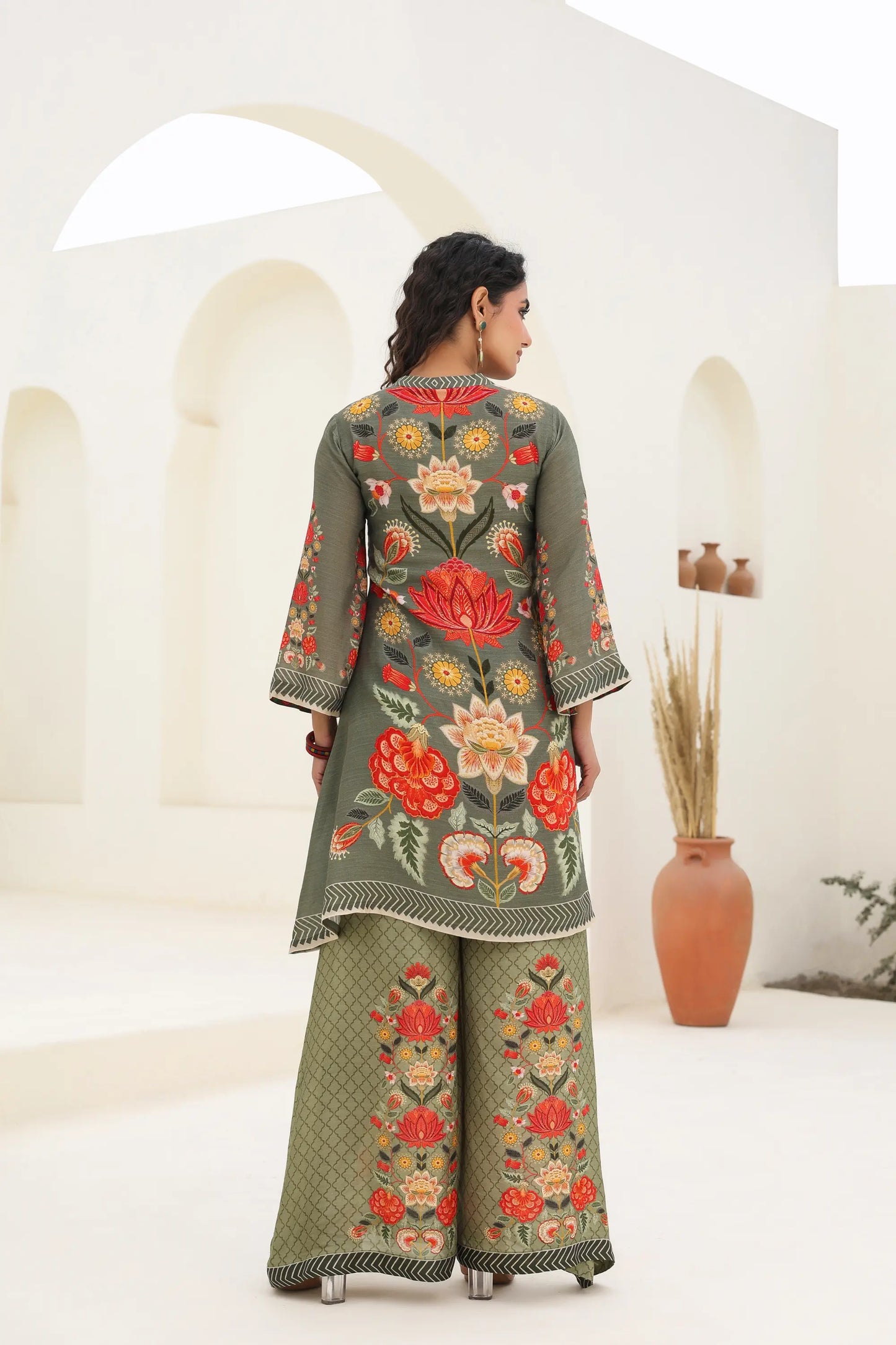 Combination print Co-Ord Set With light Embellish