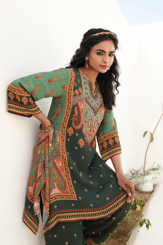 Traditional Print Short Kurti with Pant