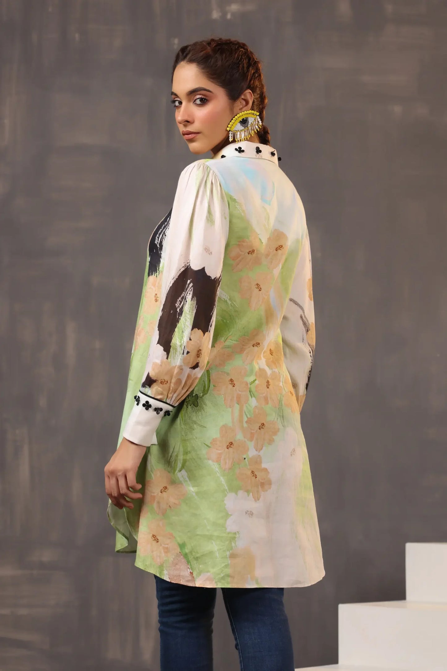 Abstarct Printed Top with light Embellish