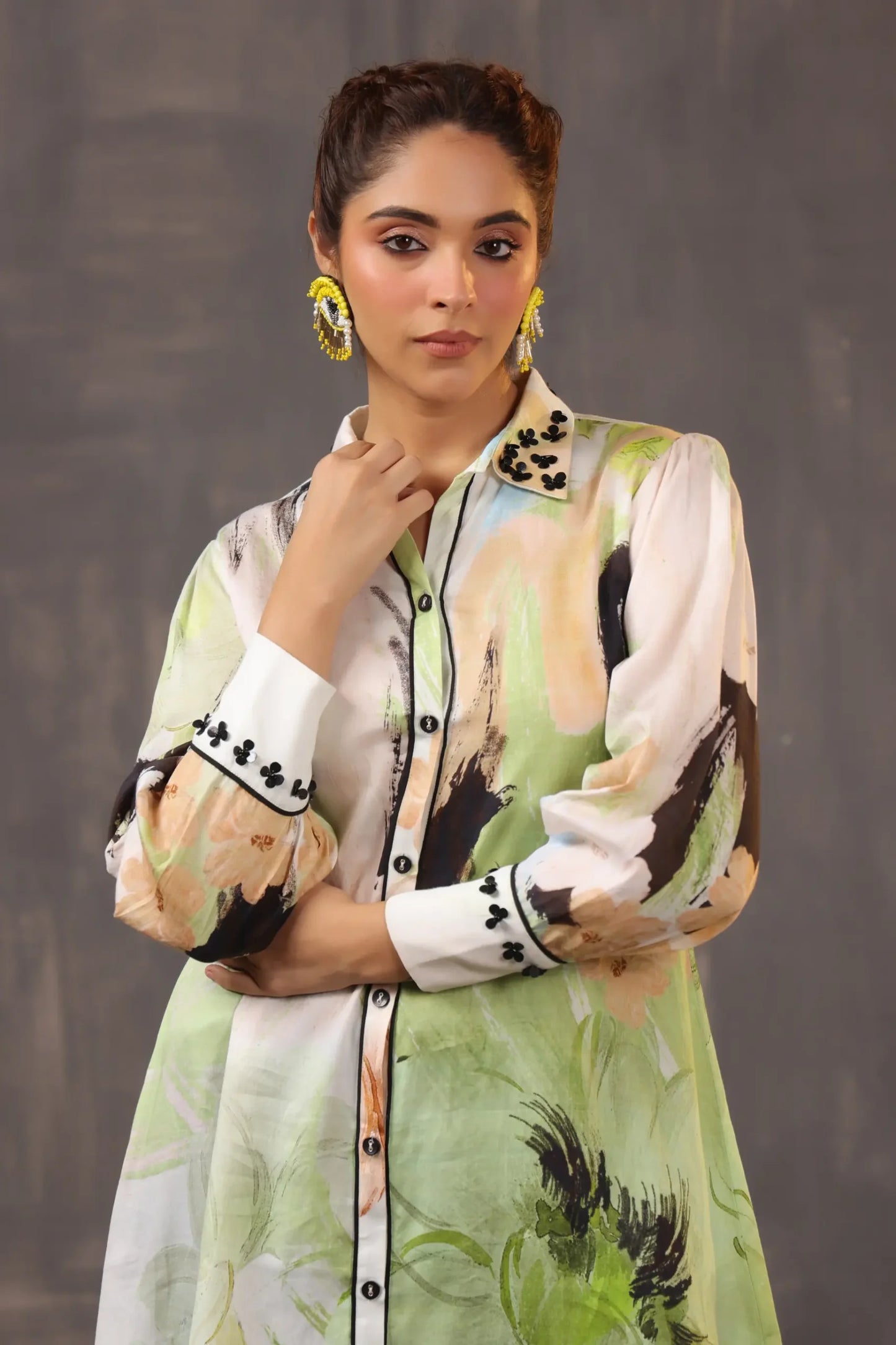 Abstarct Printed Top with light Embellish