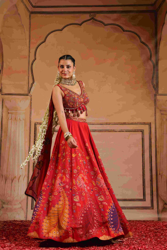 Printed Embellished Lehanga