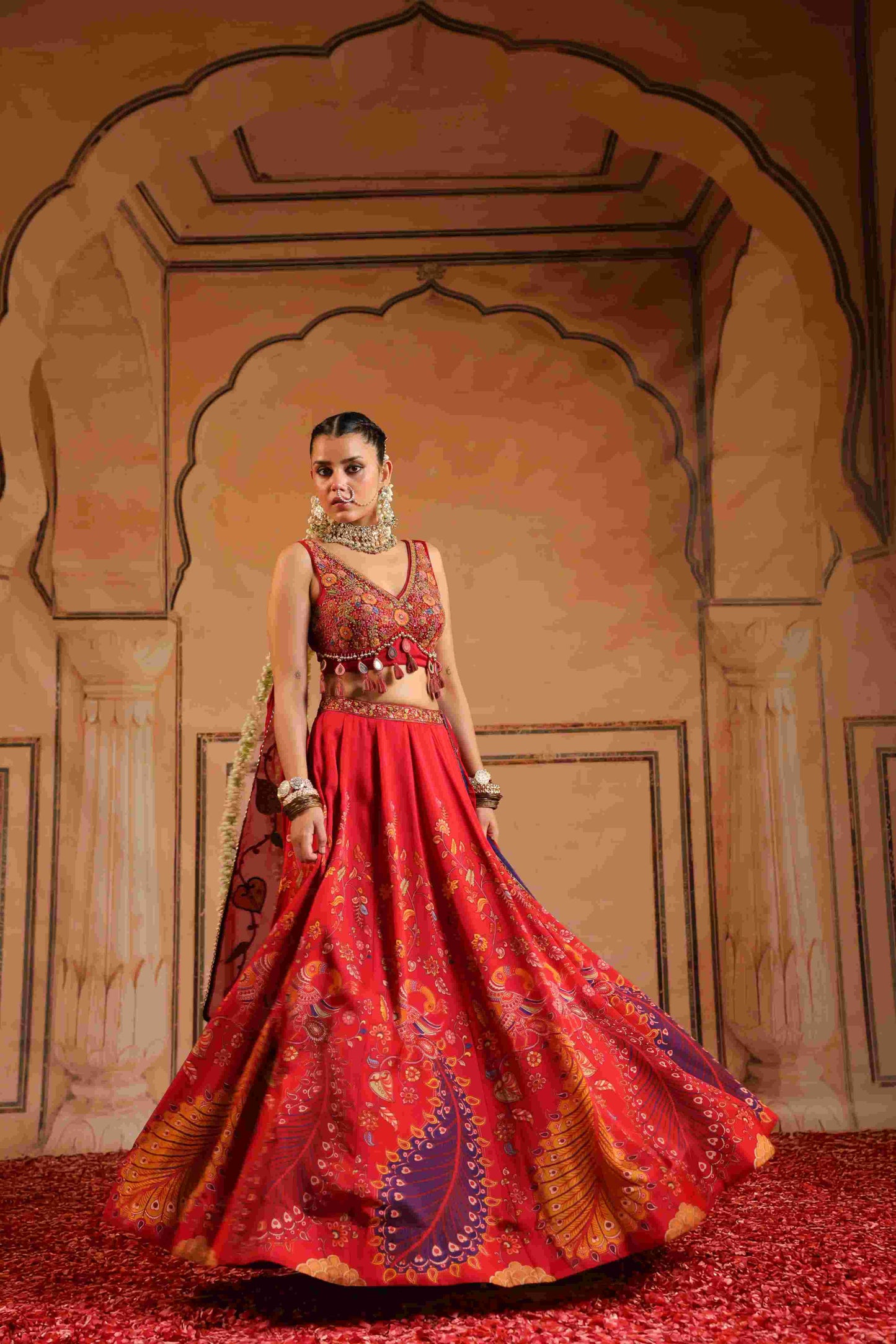 Printed Embellished Lehanga