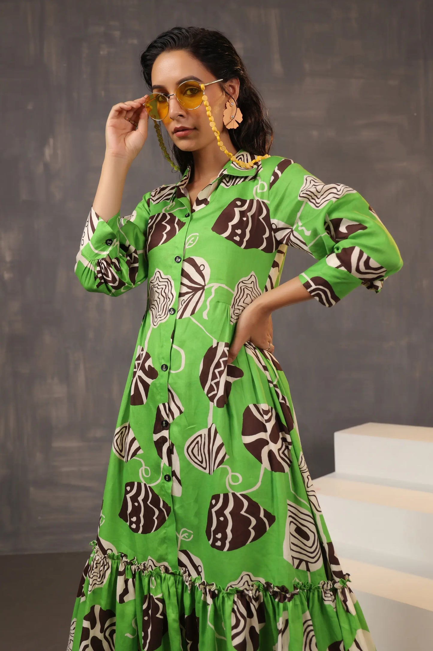 Abstract Printed Dress