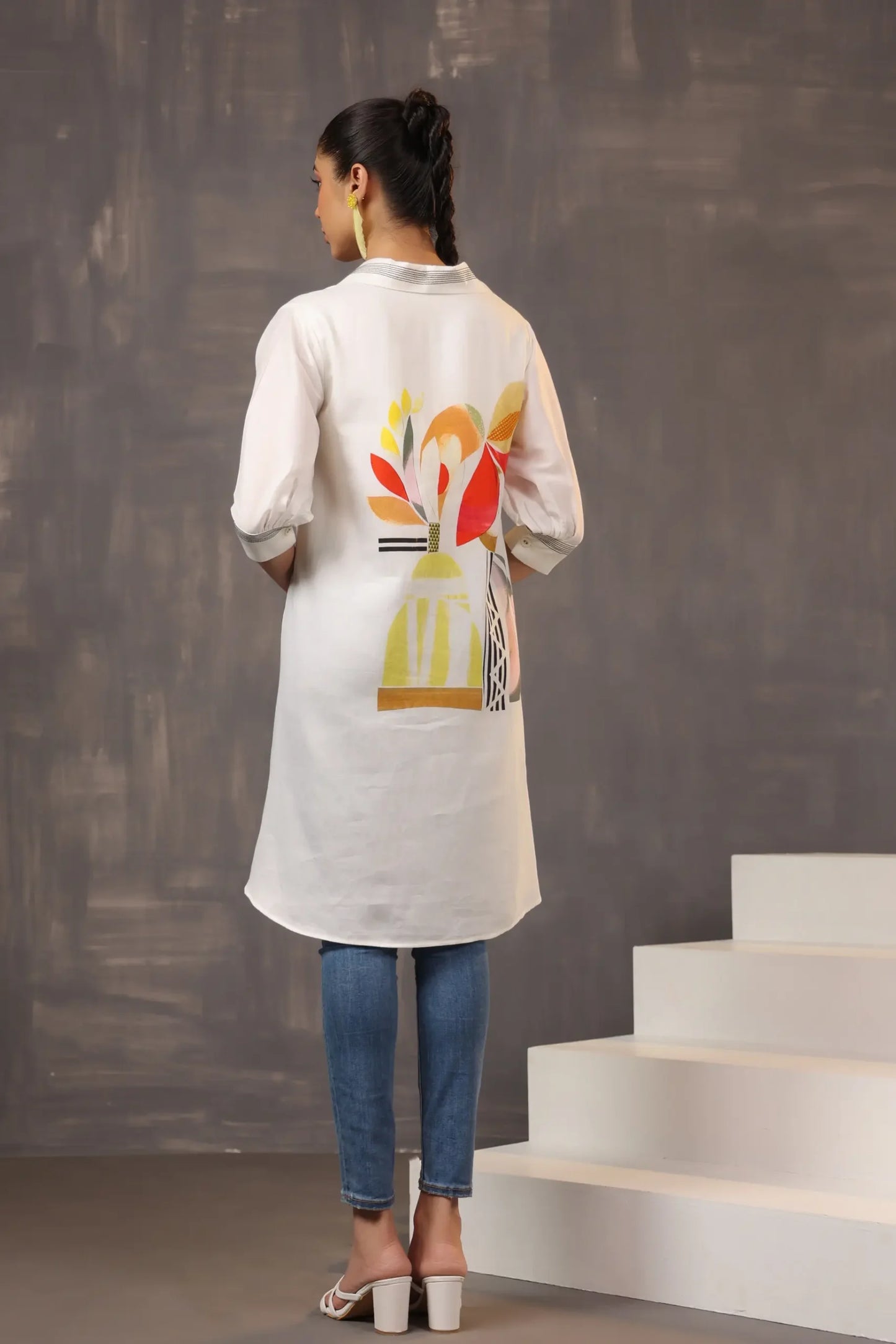 Printed Top with light Embellish