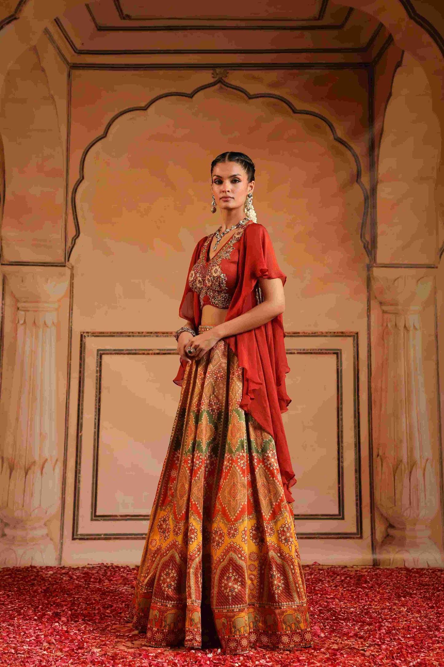 Printed Lehanga Jacket Set