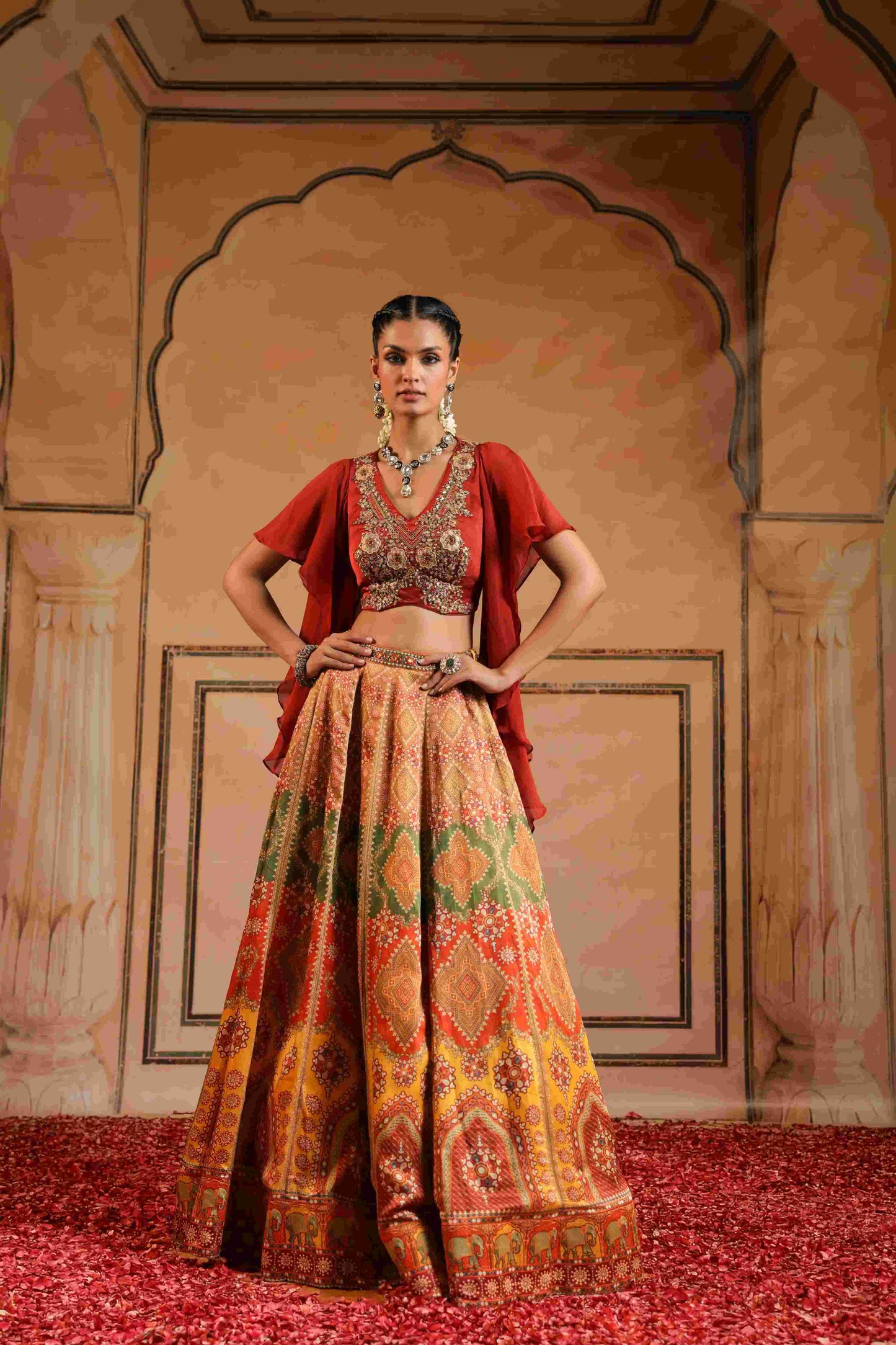 Printed Lehanga Jacket Set