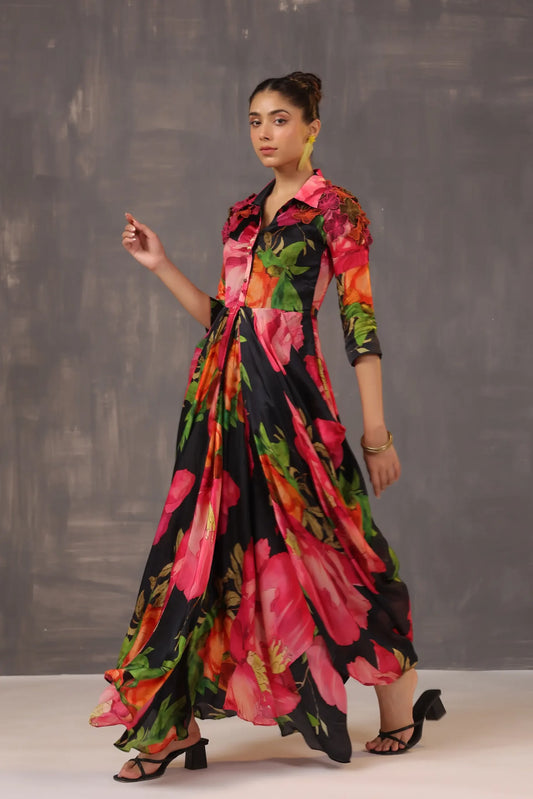 Full Length Dhoti Pattern Floral dress