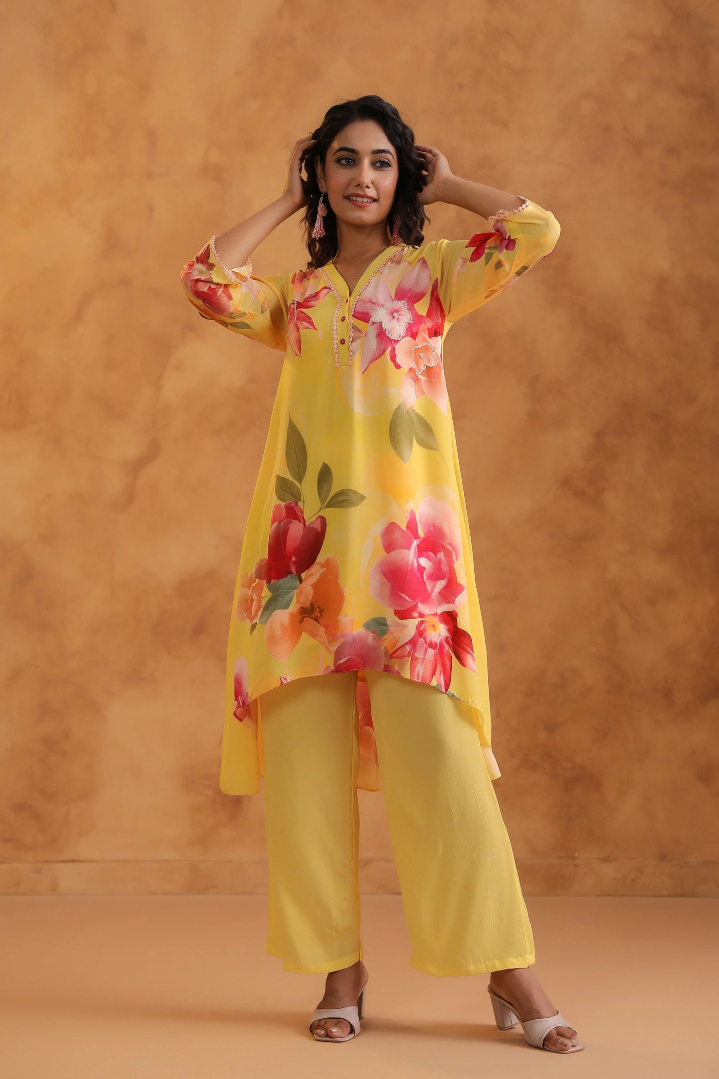 Floral Print Straight Kurti