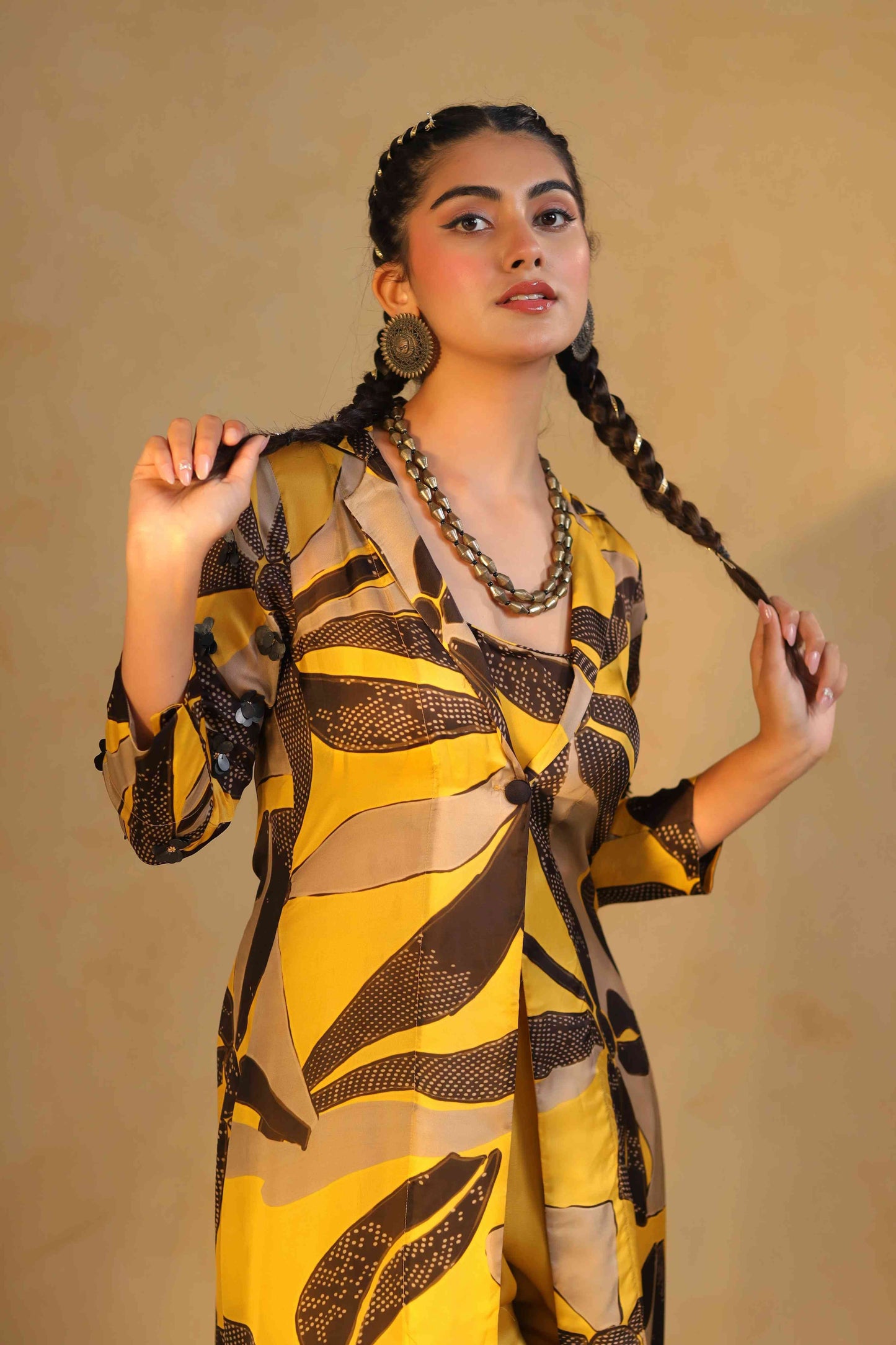 Prunted Jacket Set