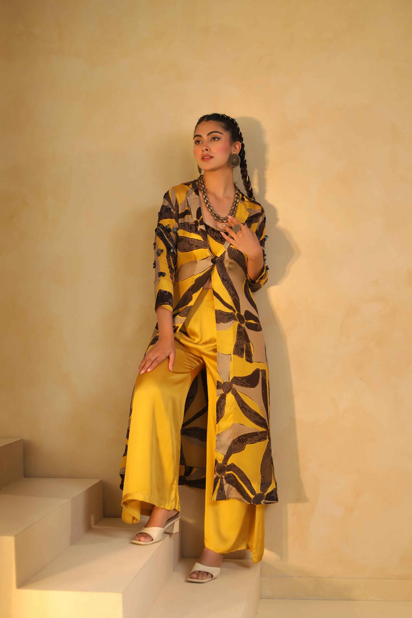 Prunted Jacket Set