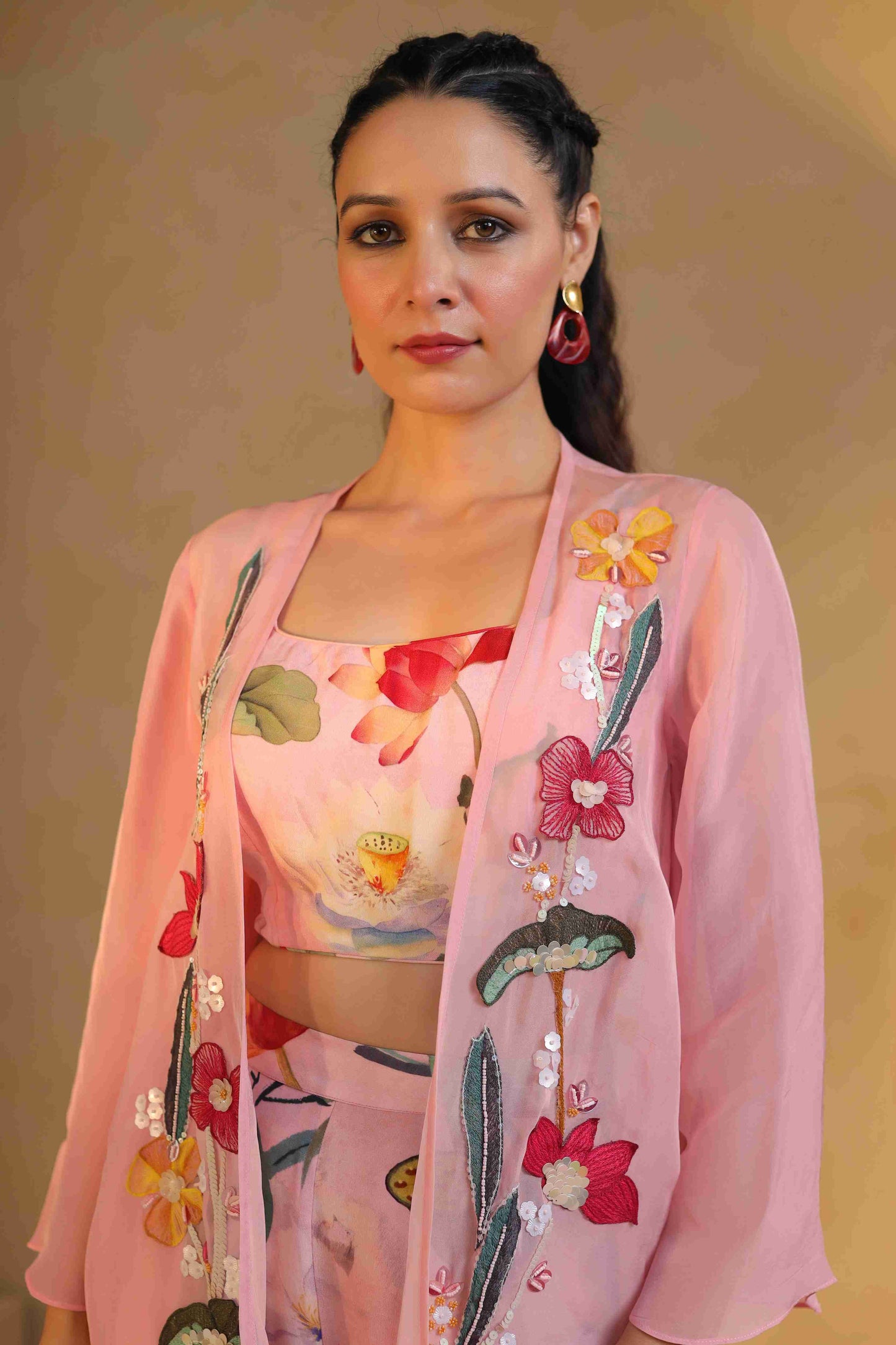 Embeliished Jacket Floral Full Set