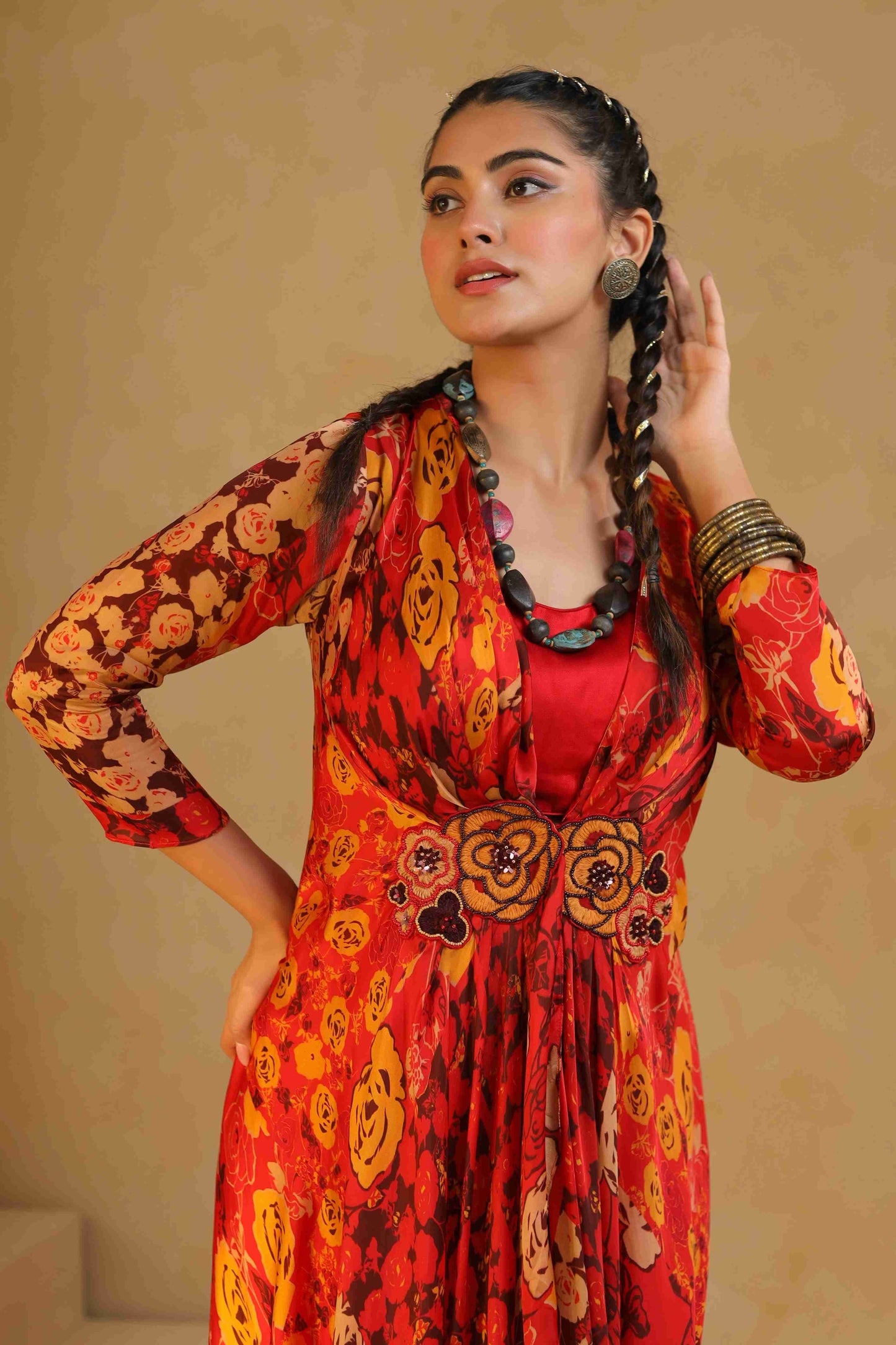 Printed Jacket Set