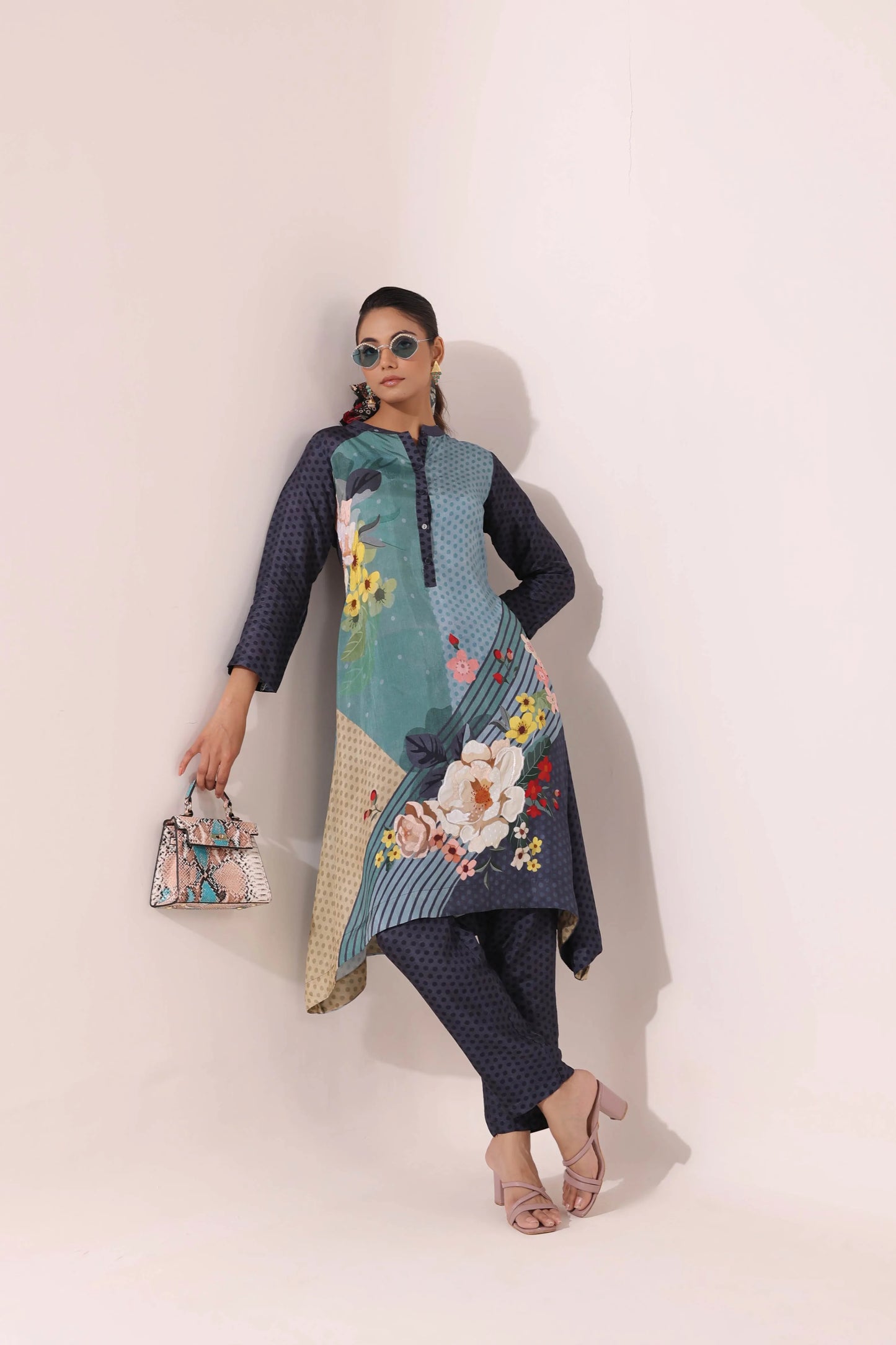 Fancy Cut Printed Kurti with Pant