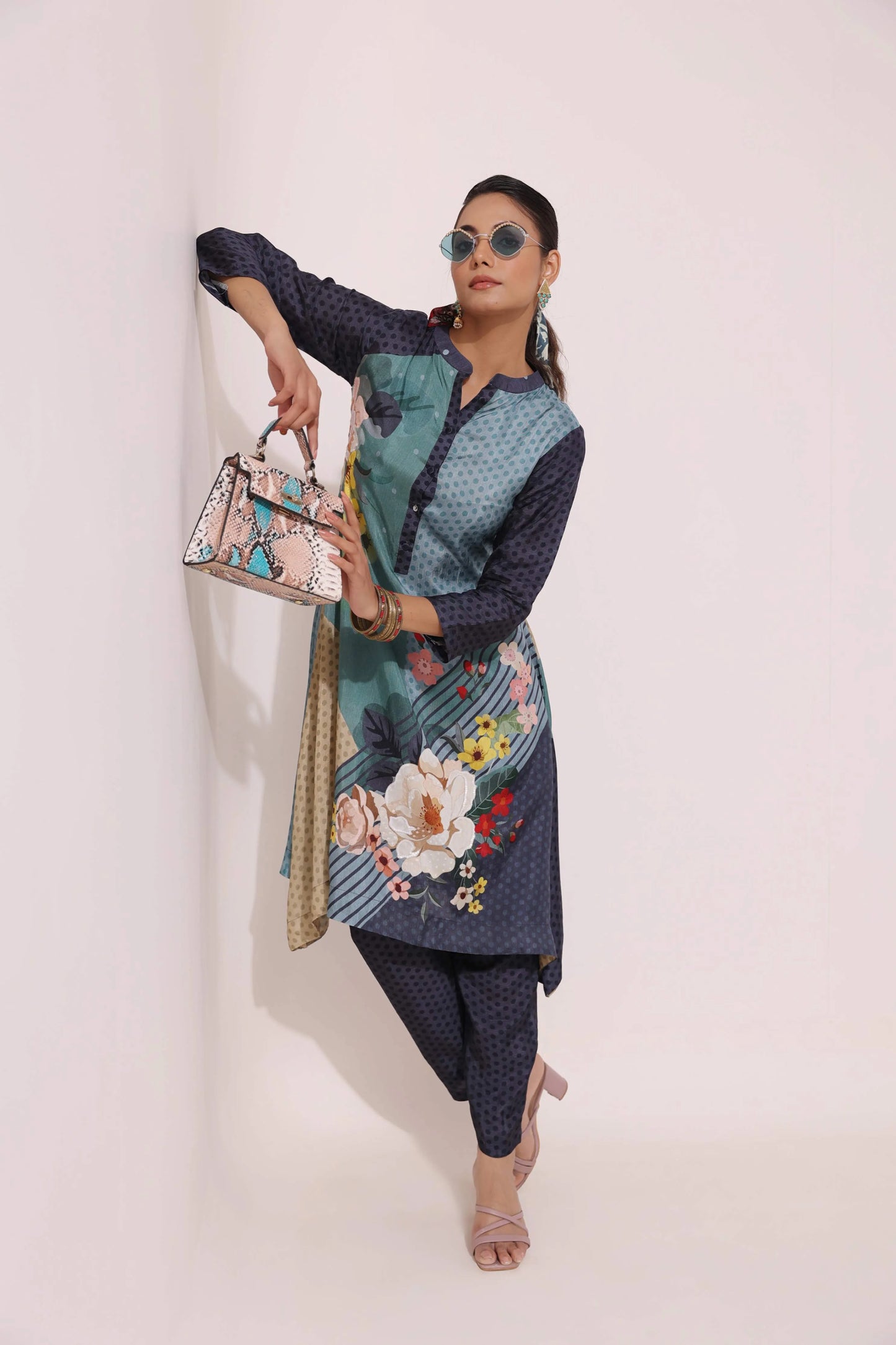 Fancy Cut Printed Kurti with Pant